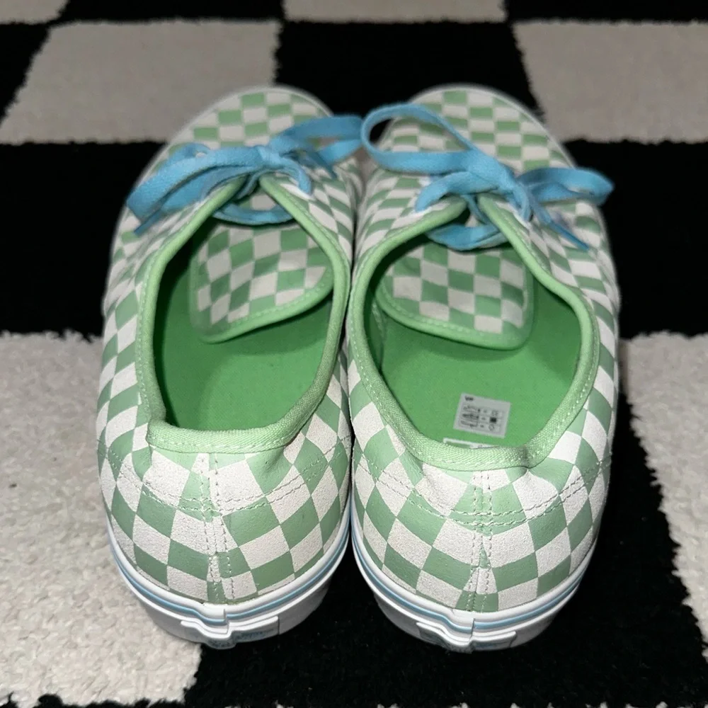 Vans Authentic Pistachio Checkered Shoes Size 11.5 - Picture 3 of 5